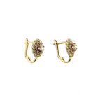 Image 6 of Gold flower earrings with zirconia | Asmina