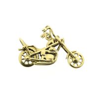 Gold motorcycle pendant | Chopper