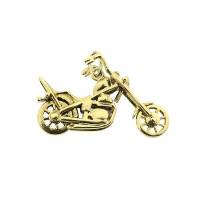 Image 1 of Gold motorcycle pendant | Chopper