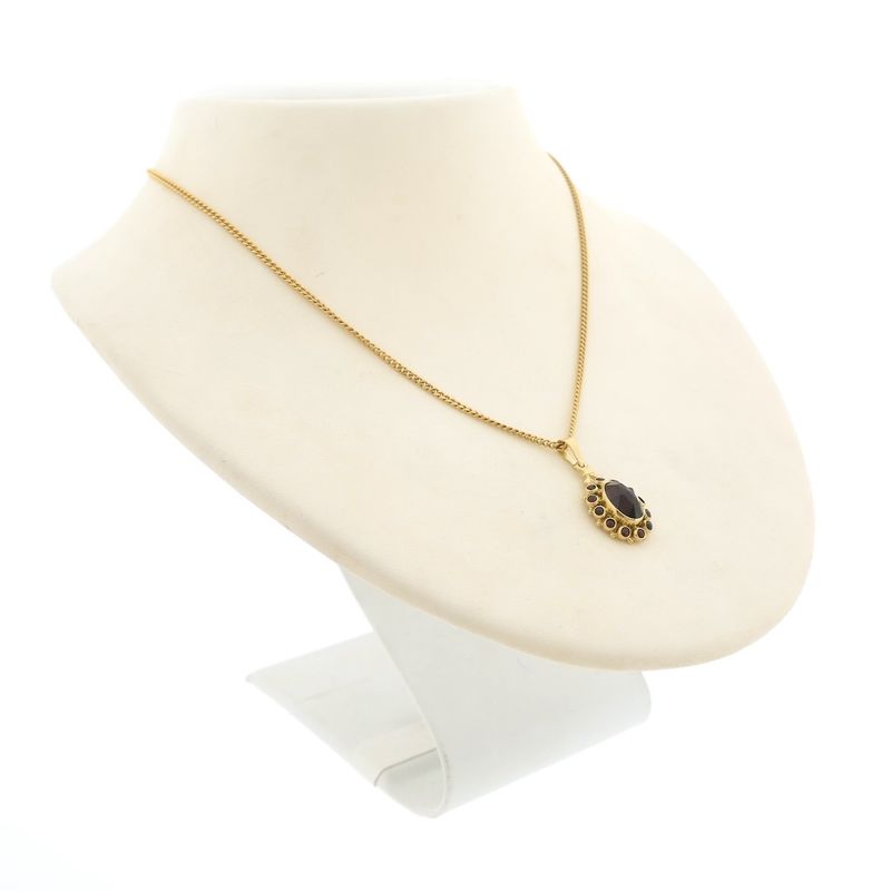Image 7 of Vintage gold pendant with garnet