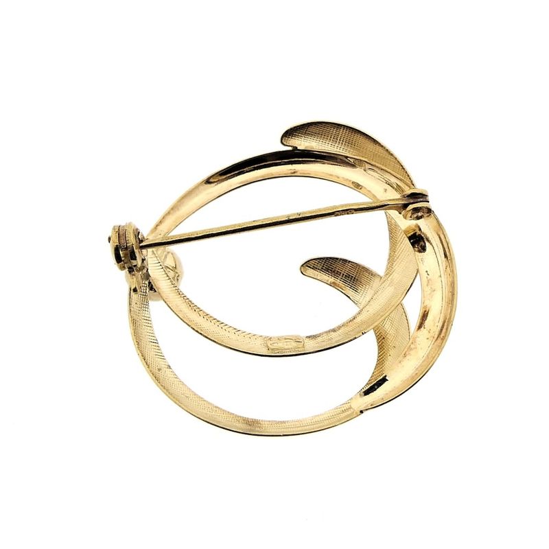 Image 3 of Golden abstract brooch