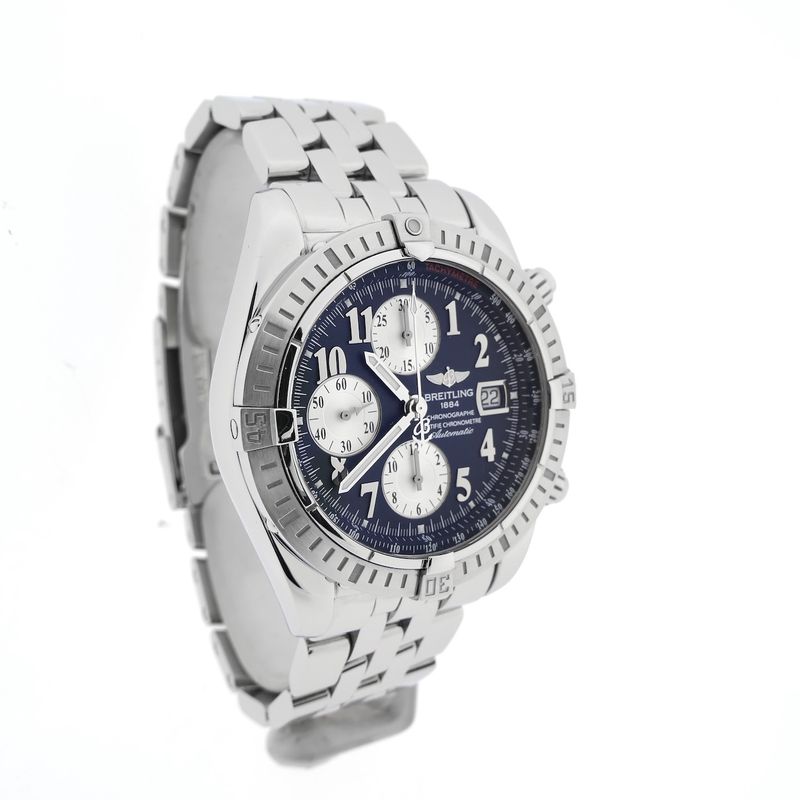 Image 4 of Breitling Chronomat Evolution 'Blue' A13356; Chronograph men's watch