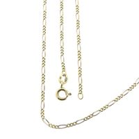 Two-tone gold Figaro link chain