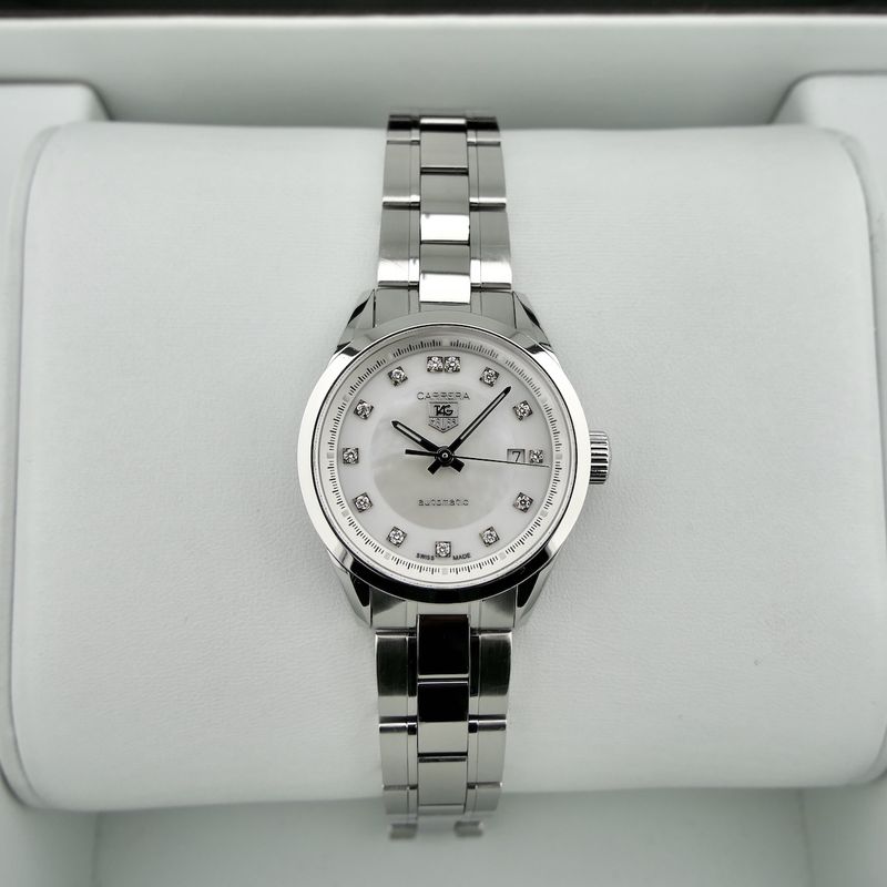 Image 4 of TAG Heuer Carrera Automatic 'Mother of Pearl' WV2411; Women's watch with diamonds
