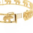 Image 5 of Gold bracelet with elephants; Size S