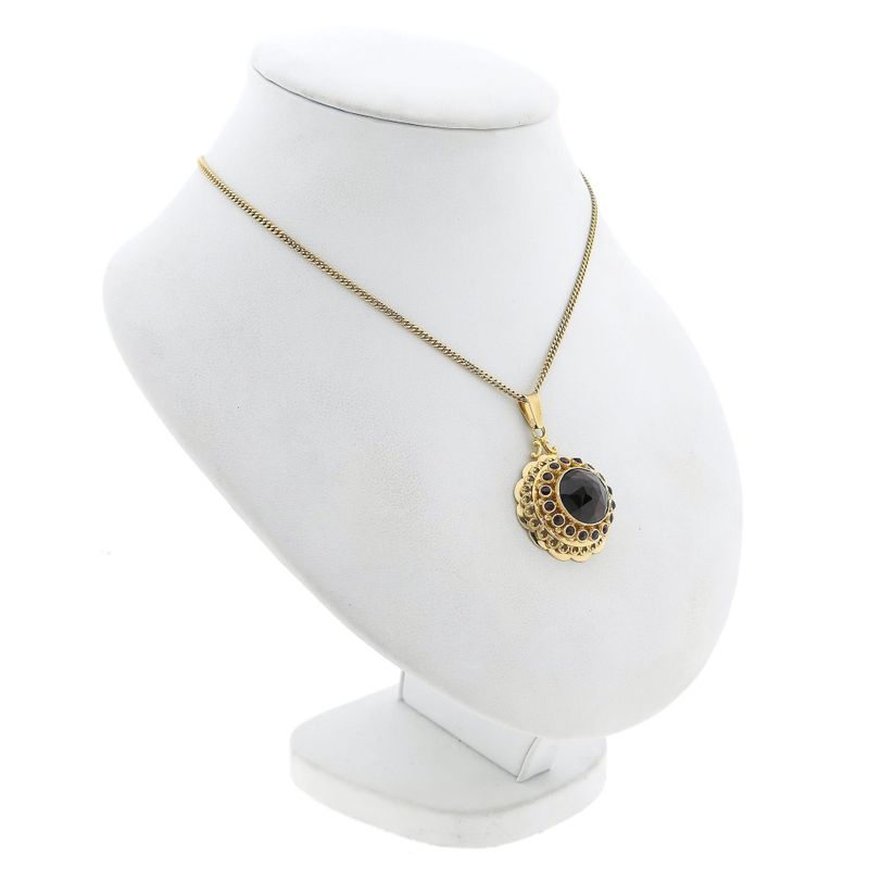 Image 5 of Vintage Gold Garnet Pendant