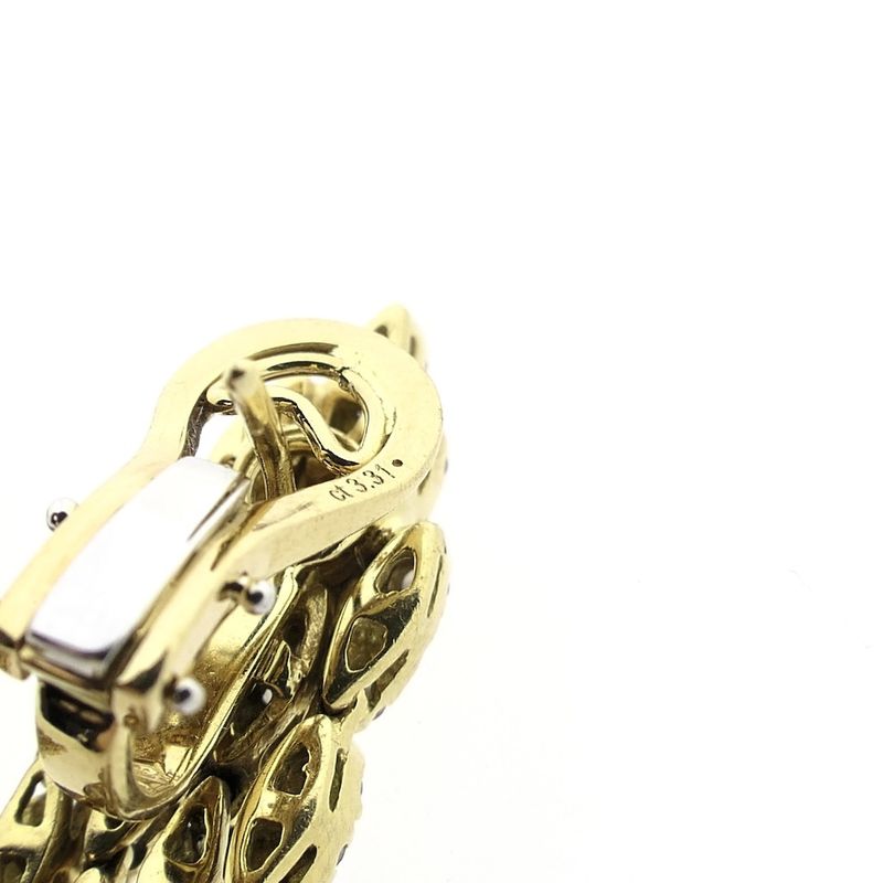 Image 8 of Gold earrings with diamonds; 2.70 ct.