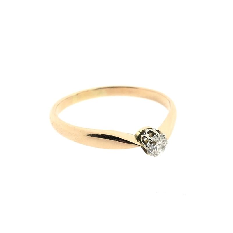 Image 7 of Rose gold solitaire ring with diamond | 0.22 ct.