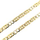 Image 7 of Two-tone gold navy link necklace; Men | 61 cm