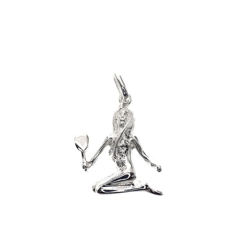 Image 1 of Silver charm of the Virgo zodiac sign