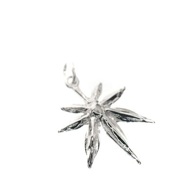 Silver marijuana leaf charm Image 2 of Silver marijuana leaf charm