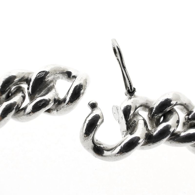 Image 6 of Silver robust gourmet link bracelet | 21 cm