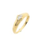 Image 1 of Gold solitaire ring with diamond; 0.20 ct.