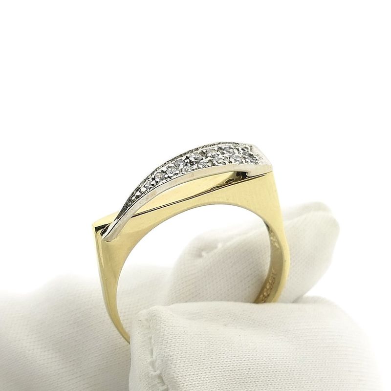 Image 7 of Assos two-tone gold ring with zirconia