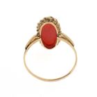 Image 7 of Gold ring with red coral | Vintage