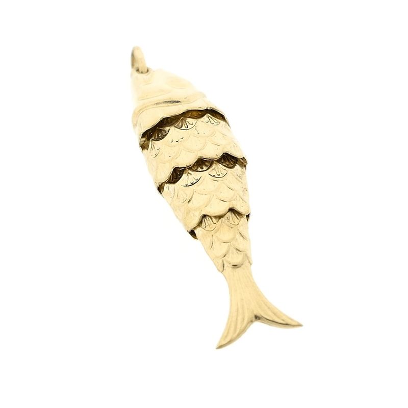 Image 2 of Gold pendant of a fish