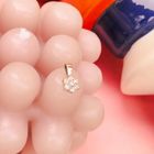 Image 2 of White gold minimalist pendant with diamond | 0.21 ct.