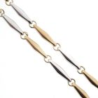 Image 3 of Two-tone gold fantasy link chain | 43 cm