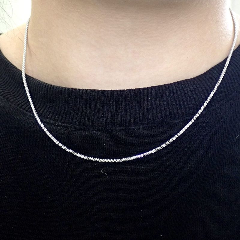Image 2 of 18K white gold mesh necklace | 45 cm