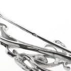 Image 7 of White gold Art Nouveau brooch set with pearl and diamond; 0.27 ct.