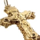 Image 3 of 19th century gold pendant of a cross with corpus INRI; Filigree