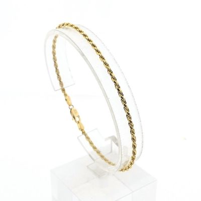 Image 1 of Gold twisted link bracelet