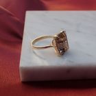 Image 5 of 18K Gold Ring with Smoky Quartz | Vintage