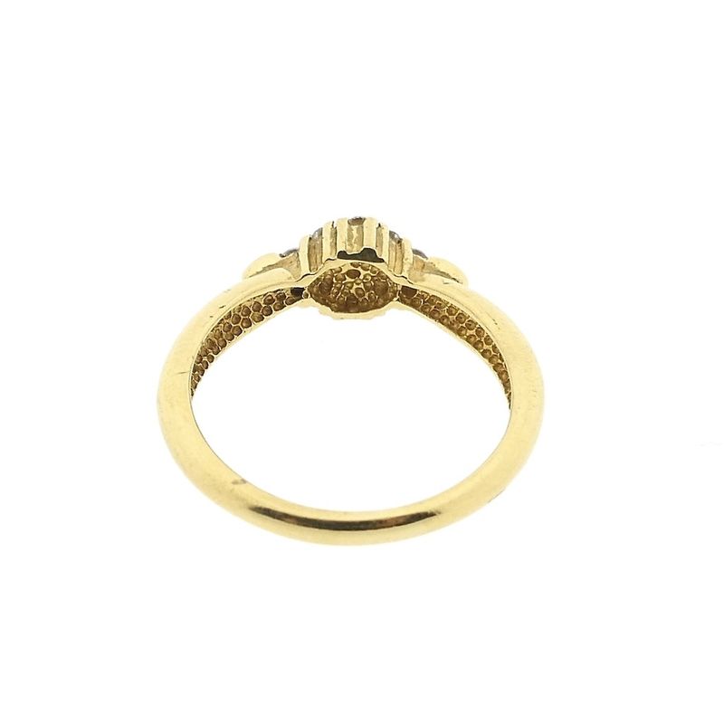 Image 7 of Gold entourage ring with diamonds; 0.18 ct.