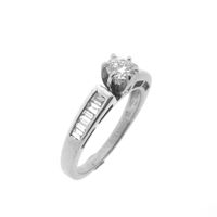White gold ring with diamond | 0.25 ct.