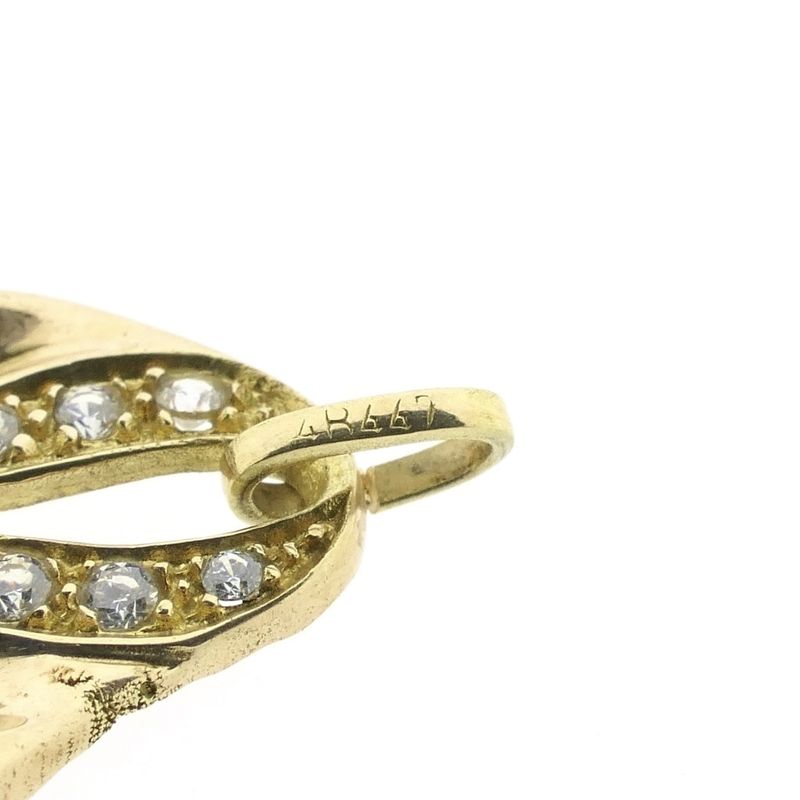 Image 4 of Gold panther pendant with zirconia