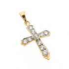 Image 4 of Gold cross pendant with zirconia