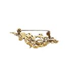 Afbeelding 4 van Bicolor gouden broche met parel