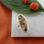 Image 2 of Gold ring with moss agate | Vintage