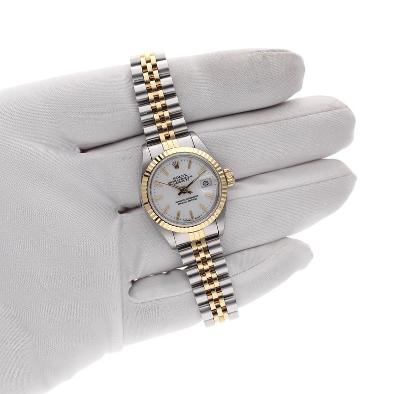 Image 17 of Rolex Lady-Datejust 26mm 69173; Vintage 18k gold/steel women's watch