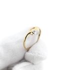 Image 9 of Gold ring with diamond; 0.01 ct.