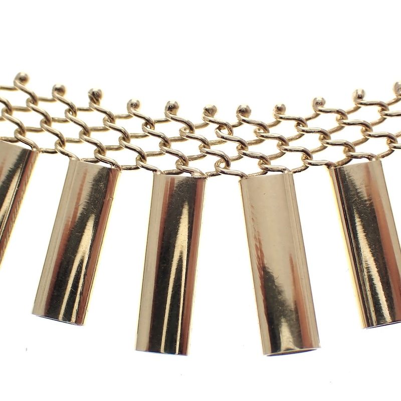 Image 5 of Exclusive gold fantasy necklace; bars | 47 cm