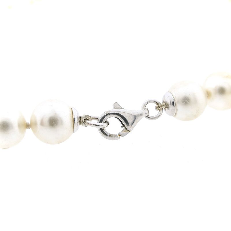 Image 4 of Pearl necklace with silver clasp | 45 cm