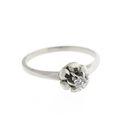 Image 4 of White gold solitaire ring with diamond | 0.10 ct.