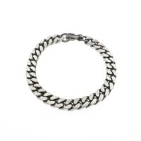 Silver robust gourmet link men's bracelet