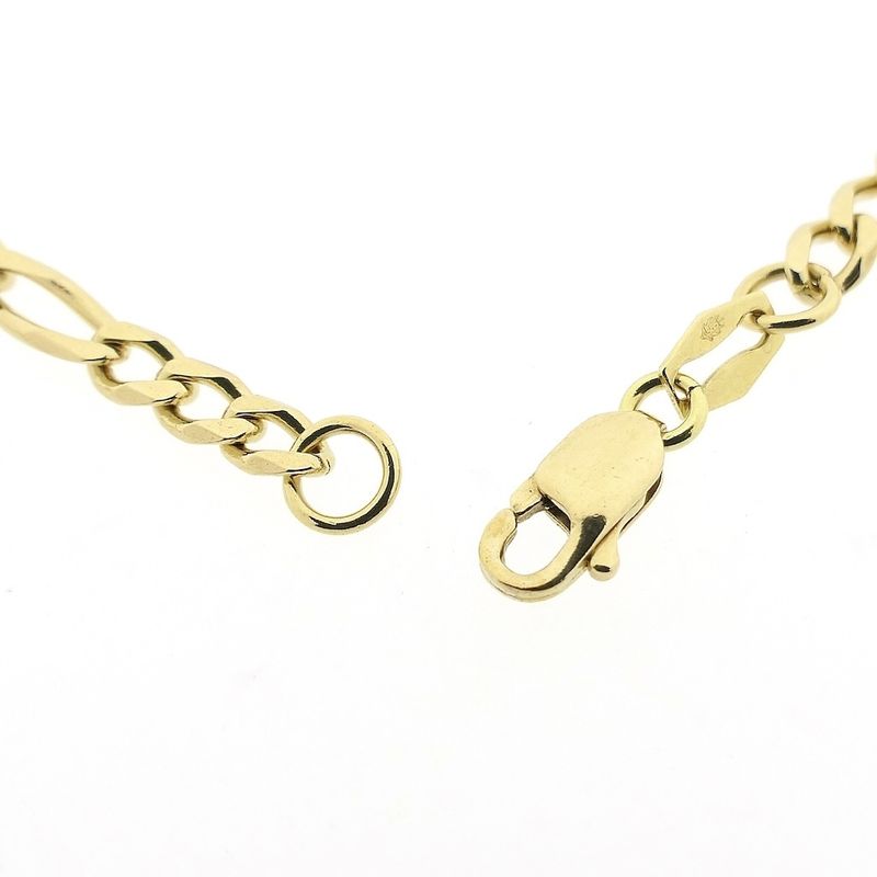 Image 5 of Gold long Figaro link chain