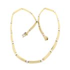 Image 6 of Two-tone gold bar link necklace | 42.5 cm