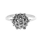 Image 3 of Antique white gold entourage ring with 0.10 ct diamond.