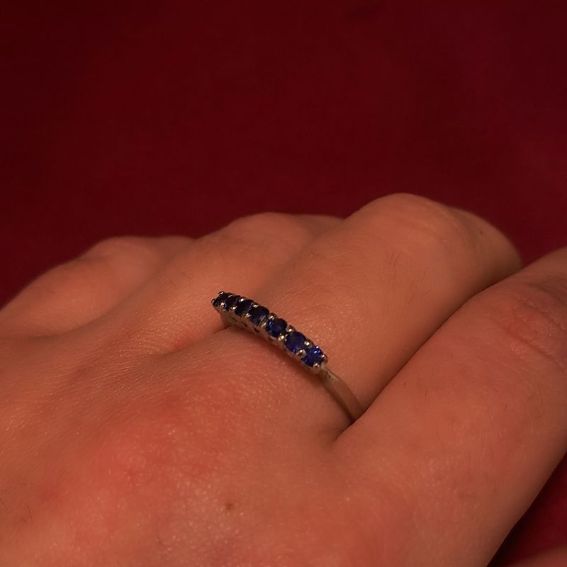 Image 4 of White gold ring with sapphire