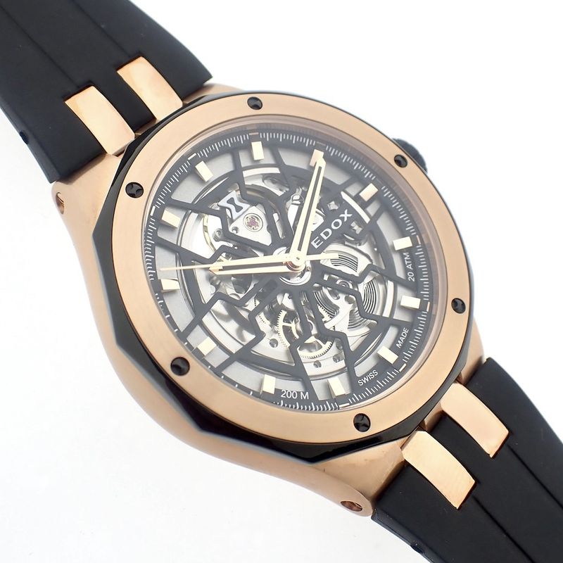 Image 5 of Edox Delfin Mecano 'Skeleton'; Automatic men's watch