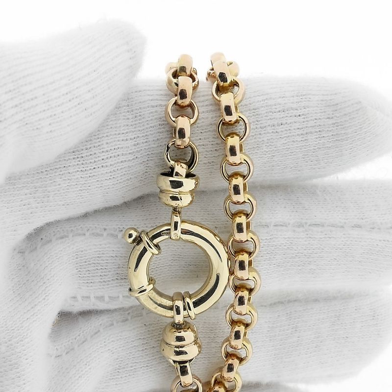 Image 3 of Bicolor gold jasseron necklace | 51 cm