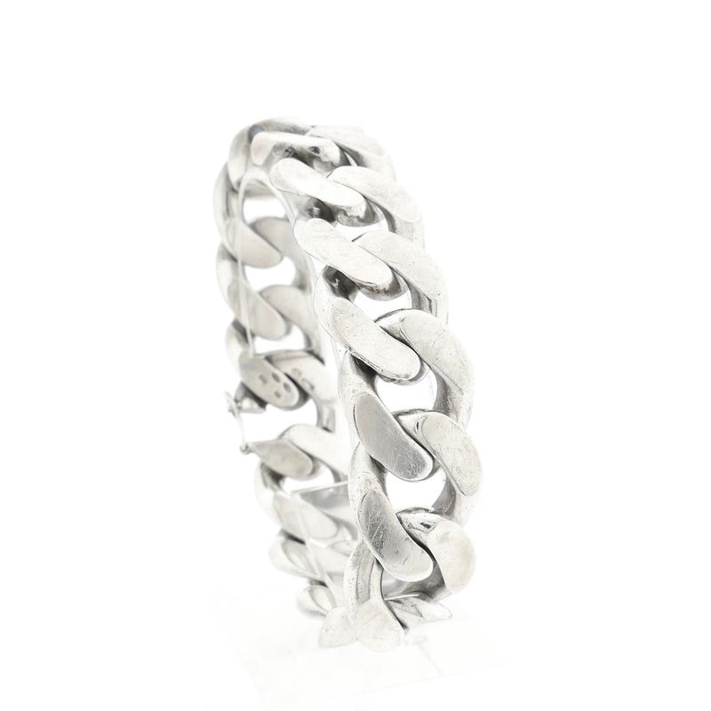 Image 1 of Solid Silver Gourmet Chain Bracelet