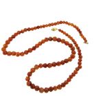Image 4 of Carnelian bead necklace with gold clasp | 80 cm