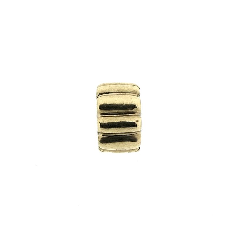 Image 3 of Pandora clip charm; Gold; Ribbed Charm