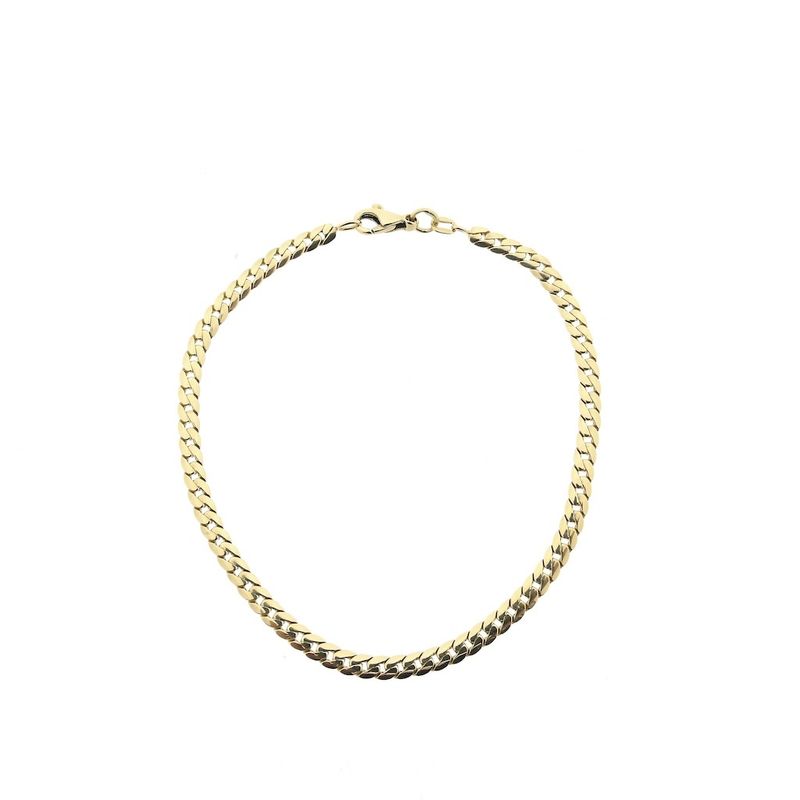 Image 3 of Gold flat gourmet link bracelet