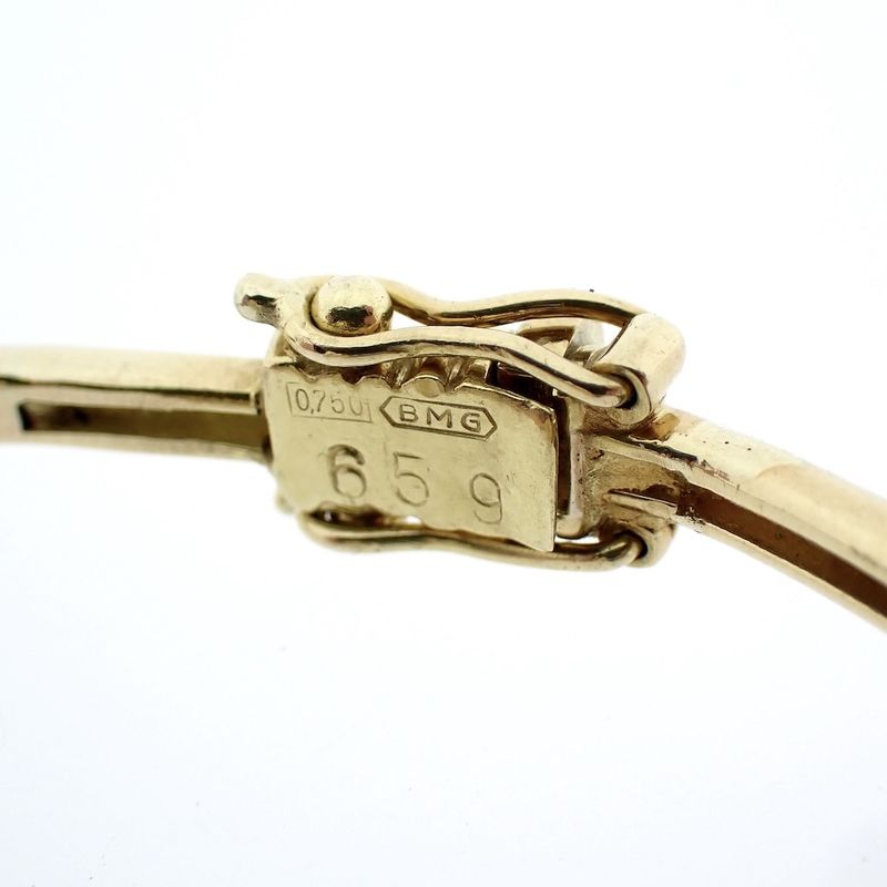 Image 10 of Baume Mercier; 18k. gouden dameshorloge met briljanten